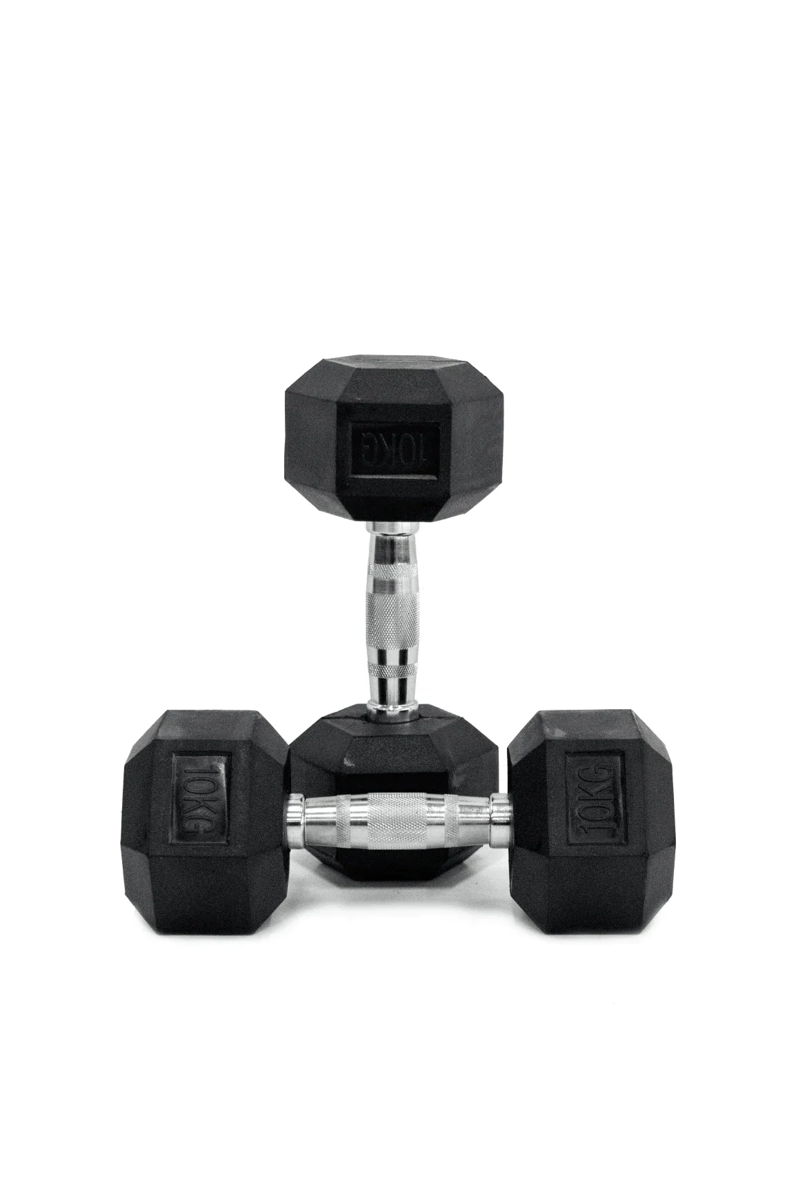 BodyIron® Commercial Rubber Hex Dumbbell 110kg Set