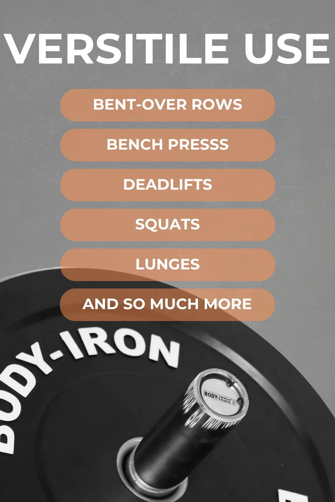 BodyIron® 15kg Pro Bumper Plate Black Pair - Image 3