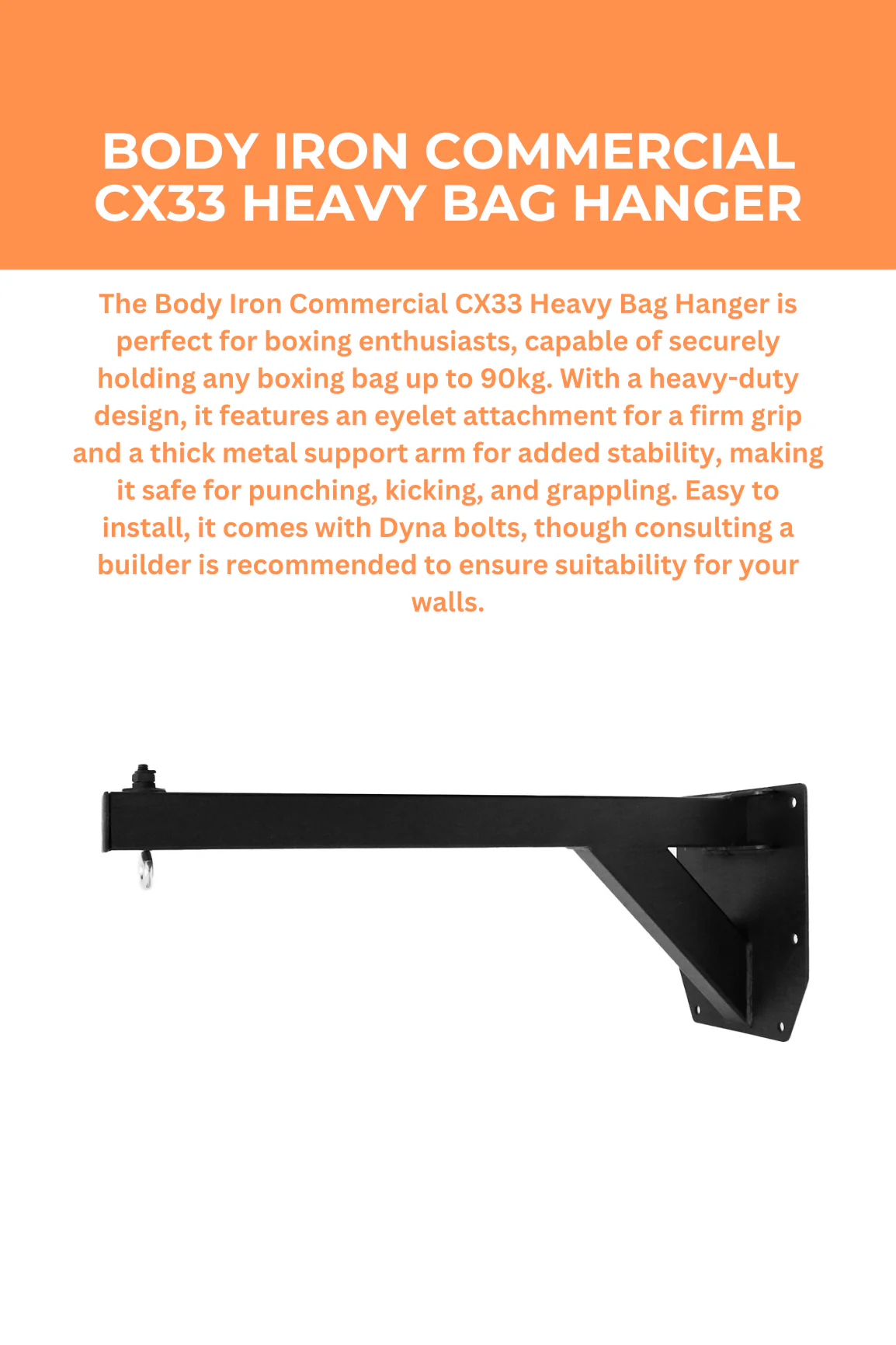 BodyIron® Commercial CX33 Heavy Bag Hanger - Image 2