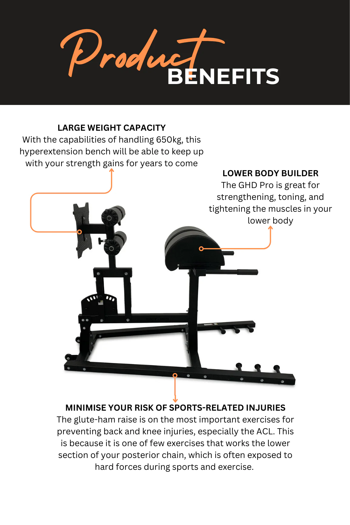 BodyIron® Commercial Glute Ham Developer GHD Pro - Image 3