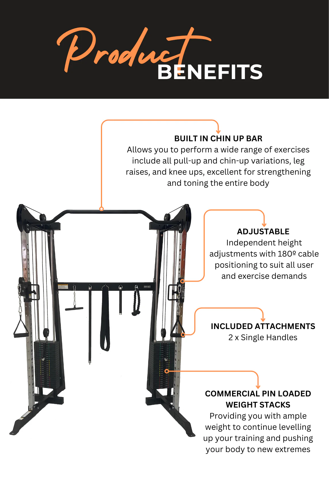 BodyIron® Commercial Functional Trainer FTB90 (Wheelchair Accessible) - Image 3