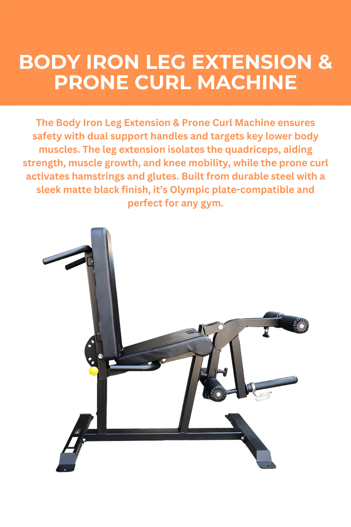BodyIron® Leg Extension & Prone Curl Machine - Image 2