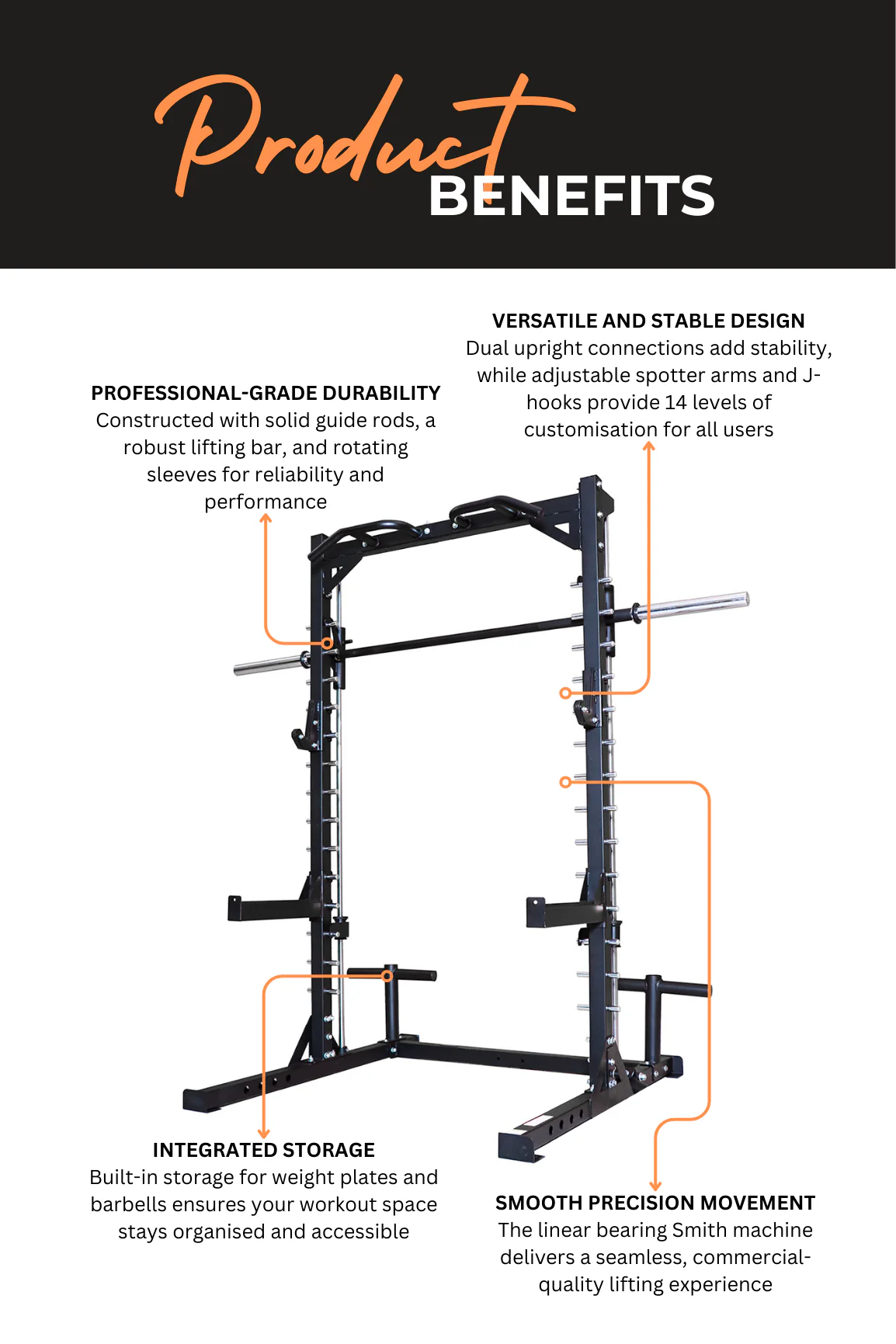 BodyIron® Smith Machine Half Rack Set - Image 4
