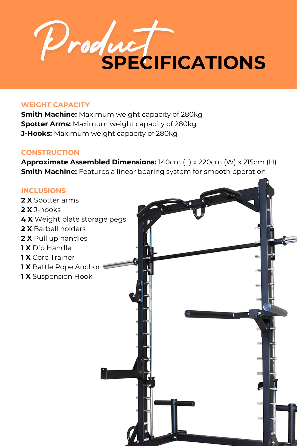 BodyIron® Smith Machine Half Rack Set - Image 5