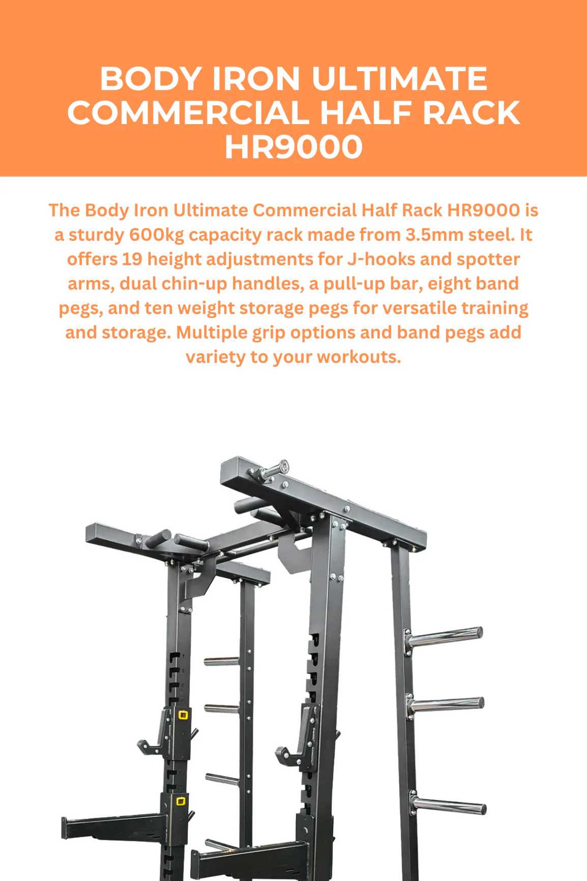 BodyIron® Ultimate Commercial Half Rack HR9000 - Image 2