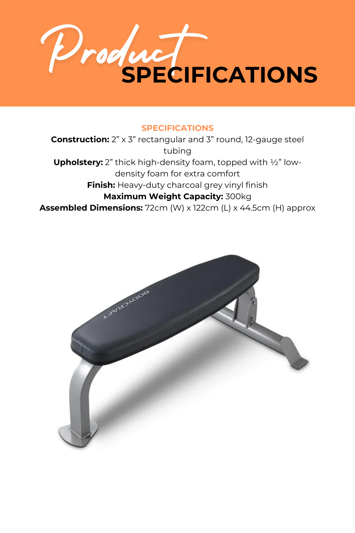 Bodycraft Flat Bench CF600 - Image 6