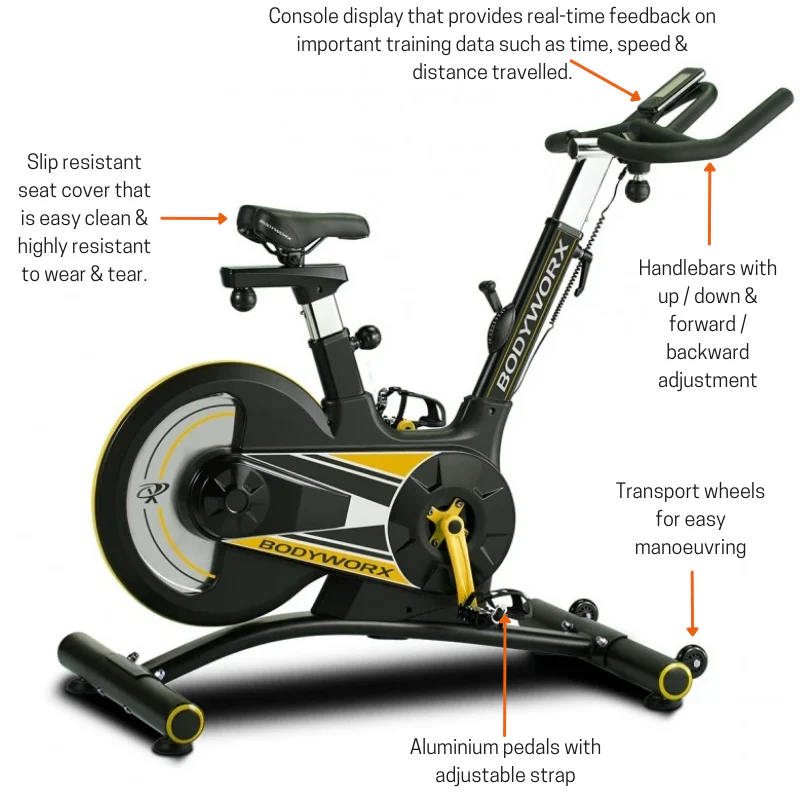 Bodyworx Rear Drive Indoor Cycle Spin Bike AIC850 - Image 3