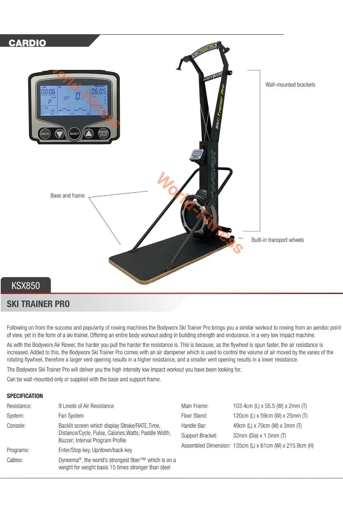 Bodyworx Ski Machine Pro Commercial - Image 6