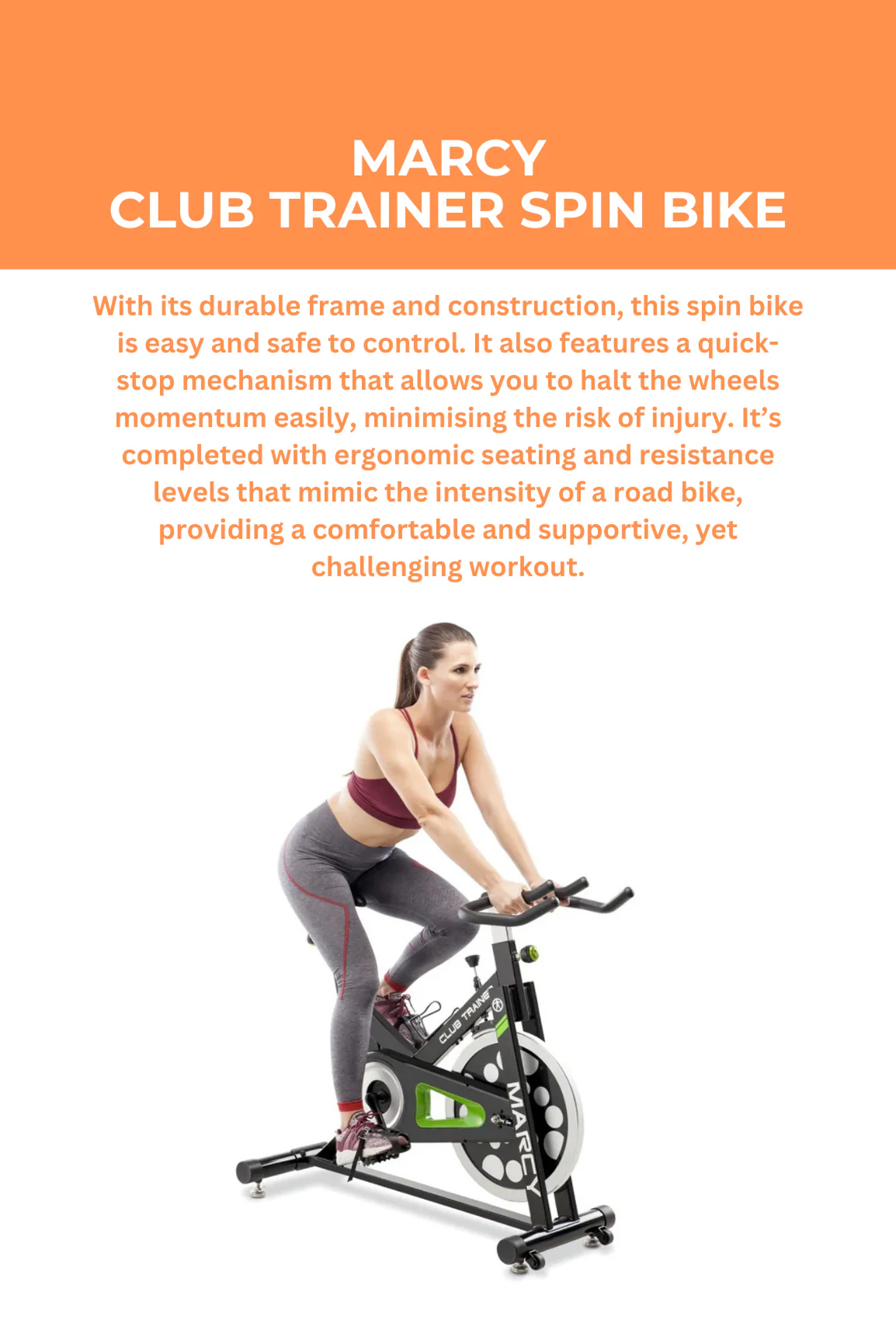 Marcy Club Trainer Spin Bike - Image 2