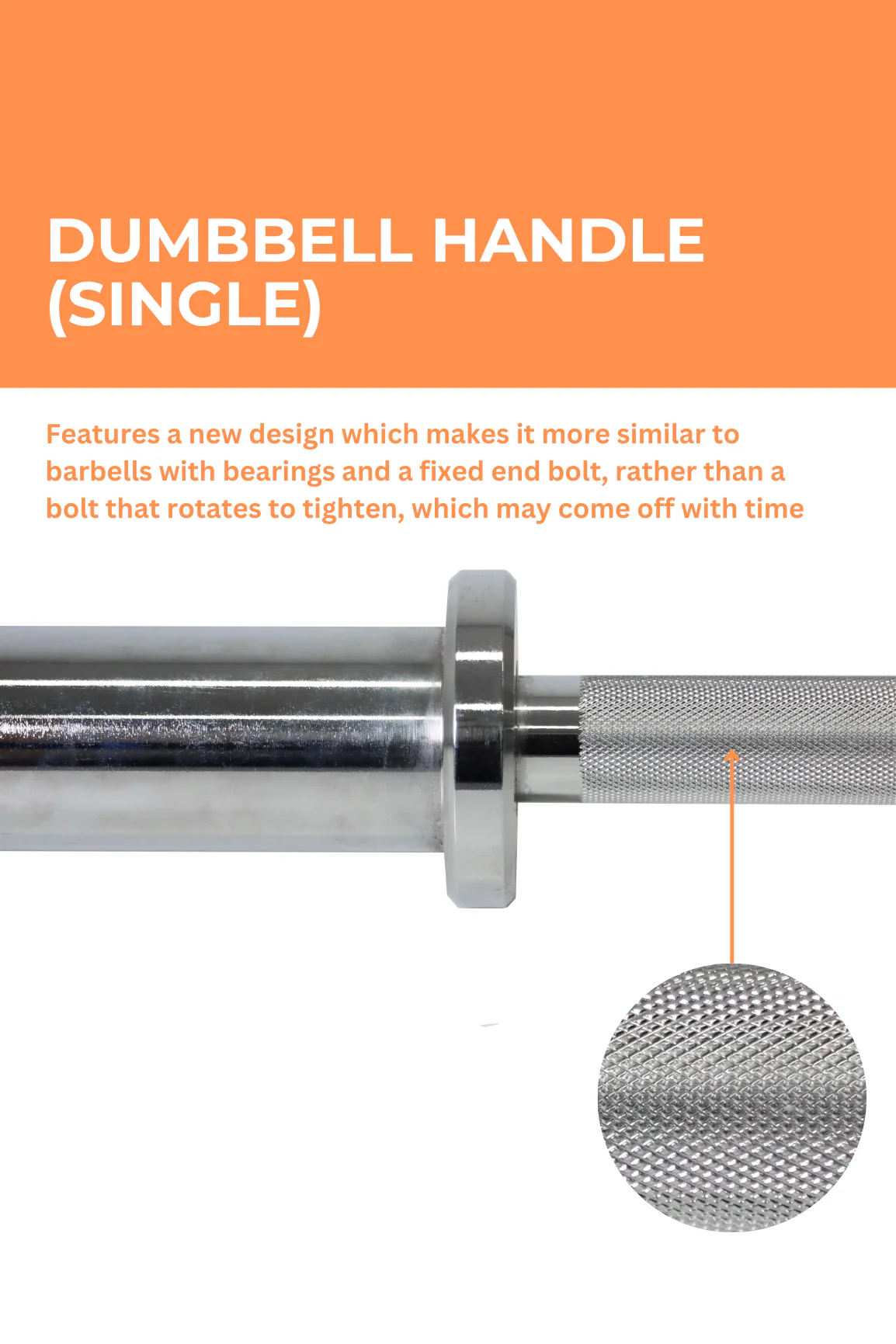 BodyIron® Olympic Dumbbell Handle (Single) - Image 2