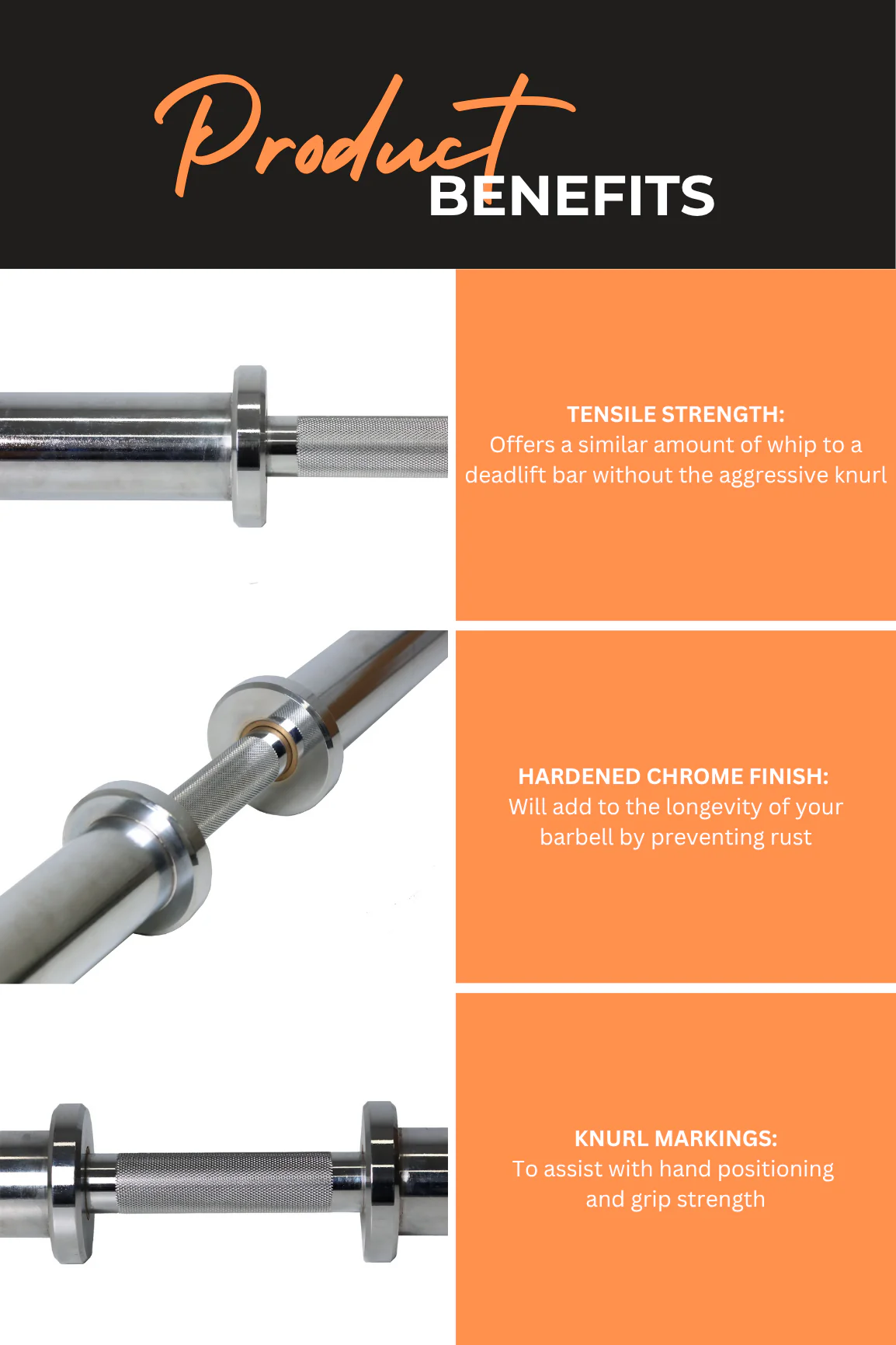 BodyIron® Olympic Dumbbell Handle (Single) - Image 3