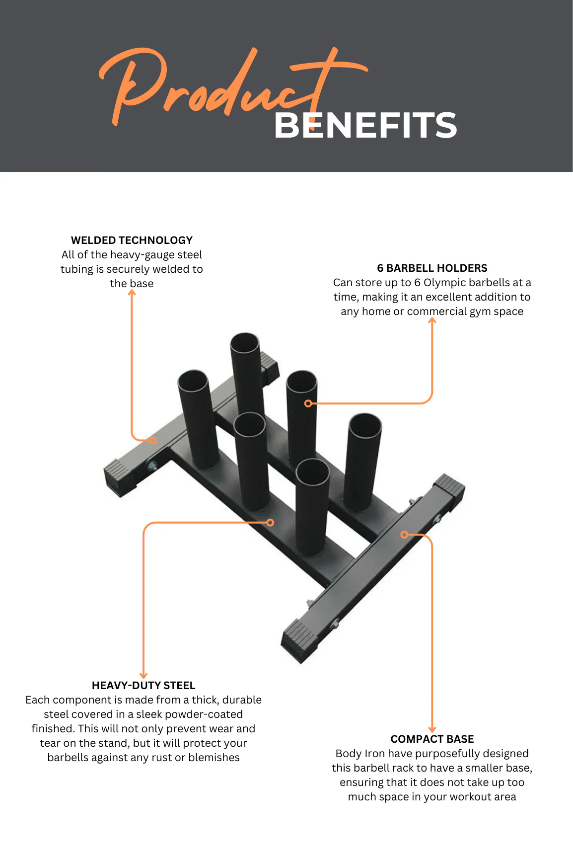 BodyIron® Vertical Barbell Rack - Image 3